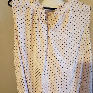 Polka Dot Sleeveless Blouse
